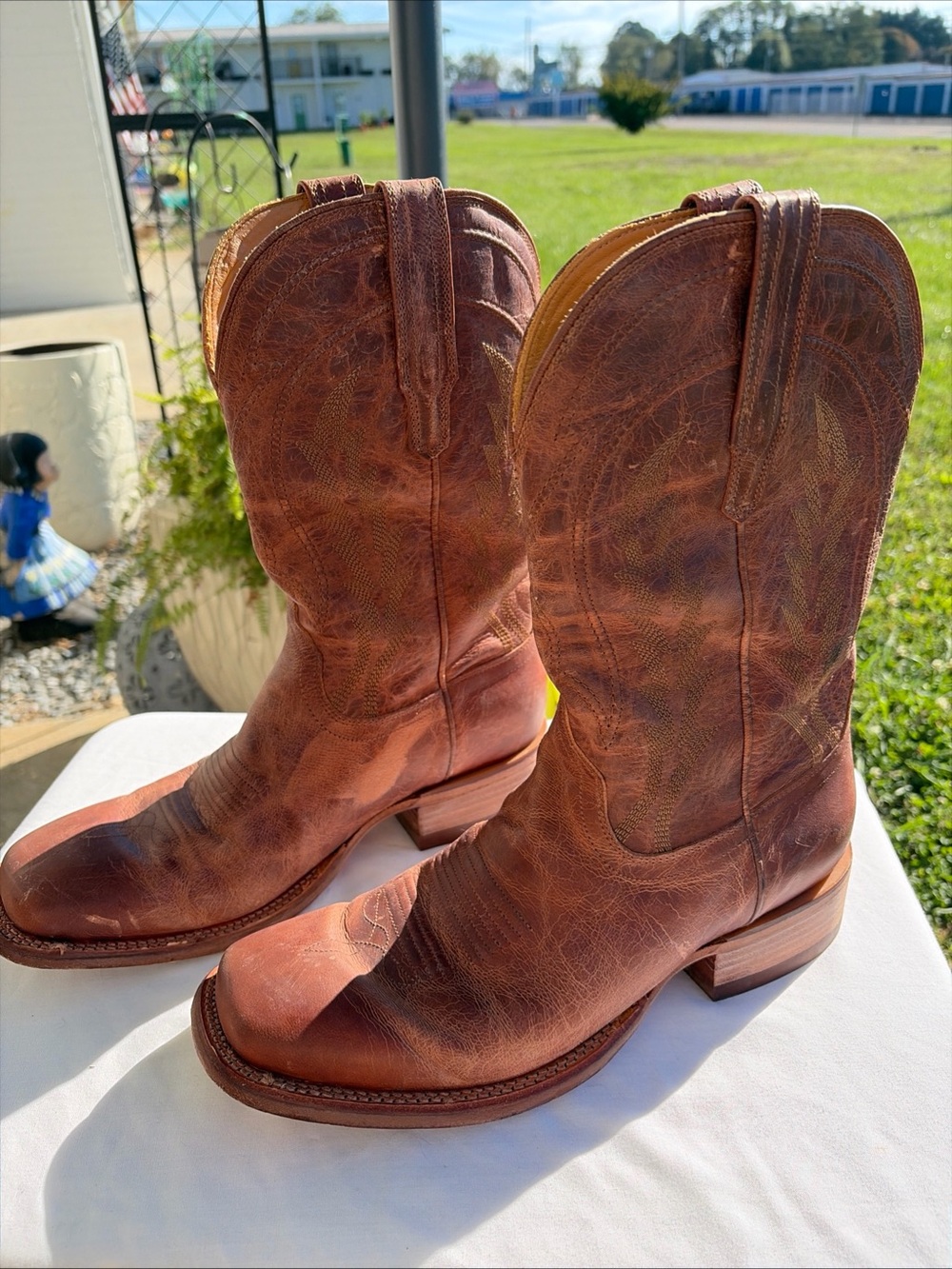 Tecovas Brown Leather Western Cowboy Boots
